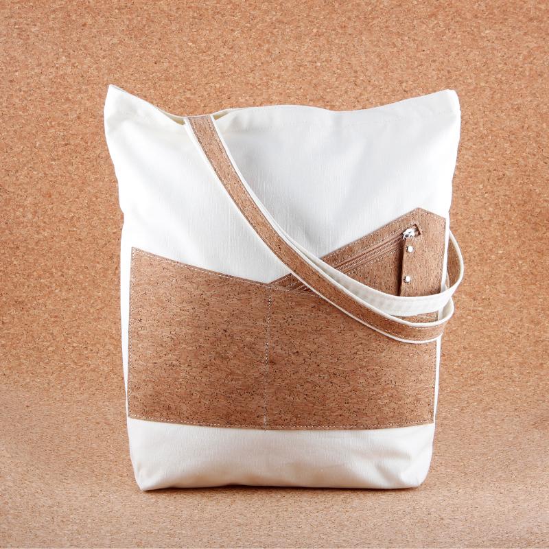 Kurk canvas gesplitste tas